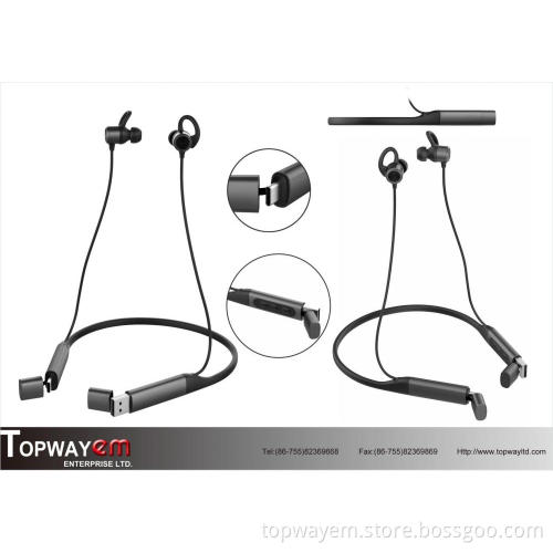 Neckband Bluetooth sports Headphone with Magnet Earbuds